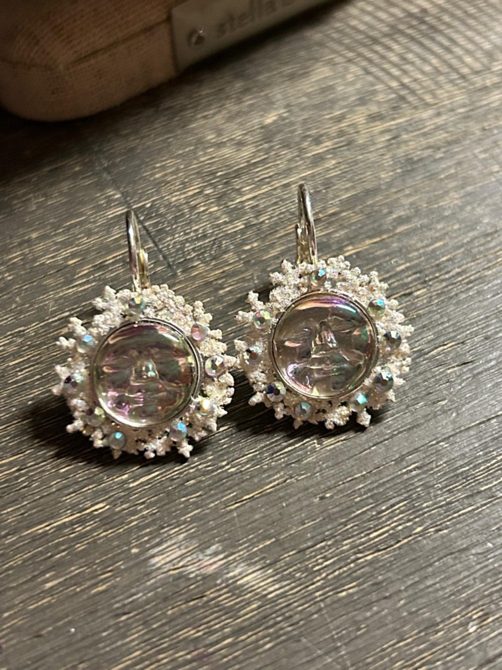 Kirks Folly Seaview‎ Ice Moon Snowflake Earrings